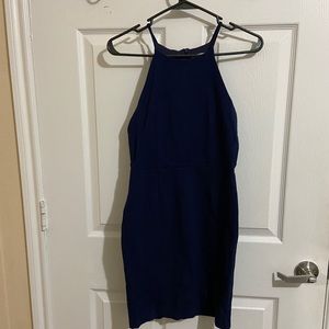 Navy halter bodycon dress
